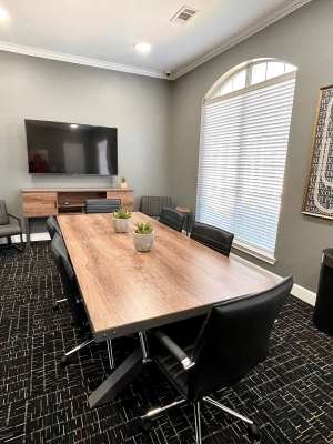 Clubhouse with conference room at The Abbey at Energy Corridor in Houston, Texas