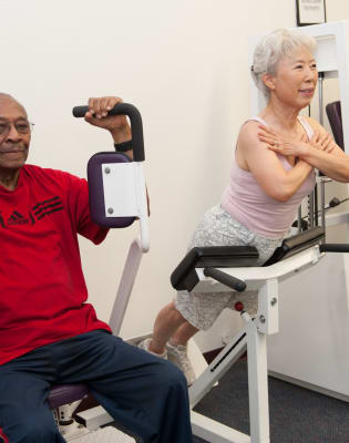 Rehabilitation gym at Westmont Village in Riverside, California