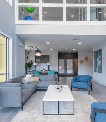 Living room at The Rise at Regency in Henrico