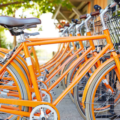 Bike share station near Sofi Belmont Hills in Belmont, California