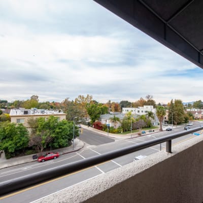 A view from a balcony at Vue at Laurel Canyon in Valley Village, California