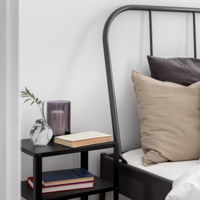 Bed side table at The Buckler in Milwaukee, Wisconsin