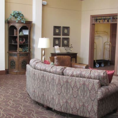 Enhanced care lounge at York Gardens in Edina, Minnesota