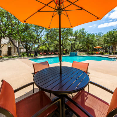 Patio chairs at a property owned by CWS Apartment Homes in Austin, Texas