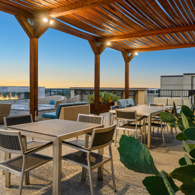 Outdoor lounge at a property owned by CWS Apartment Homes in Austin, Texas