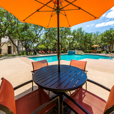 Patio chairs at a property owned by CWS Apartment Homes in Atlanta, Georgia