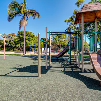 A playground for children at Admiral Hartman in San Diego, California