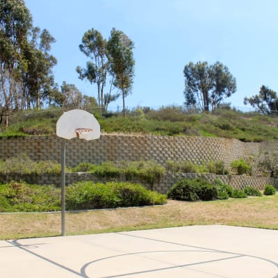 Basketball court at Pomerado Terrace in San Diego, California
