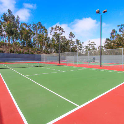 tennis court at Pomerado Terrace in San Diego, California