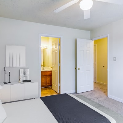 A bedroom at Gela Point in Virginia Beach, Virginia