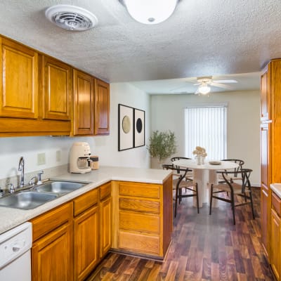 A kitchen at Gela Point in Virginia Beach, Virginia