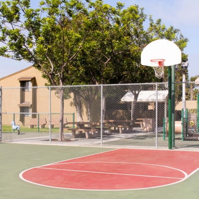 basketball court at Sea Breeze Village in Seal Beach, California