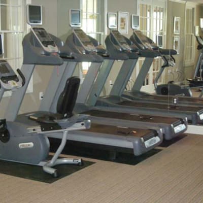 Exercise equipment at Lyman Park in Quantico, Virginia