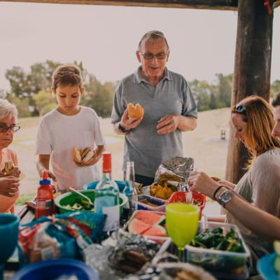 residents enjoying a bbq at Port Lyautey in Virginia Beach, Virginia