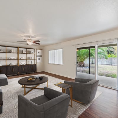 A furnished living room at Bard Estates in Port Hueneme, California