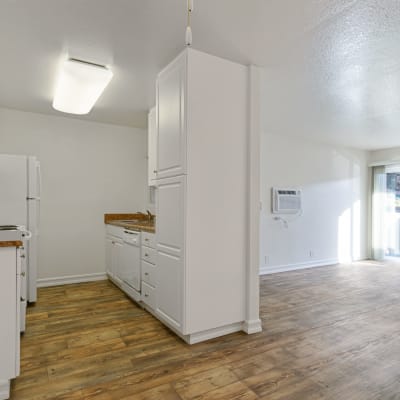 lots of storage space in the kitchens at Terrace View Villas in San Diego, California