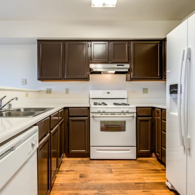 fully equipped kitchens at Del Mar II in Oceanside, California