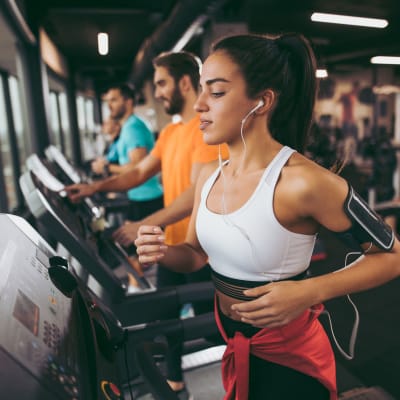 Woman working out at 2370 Main at Sugarloaf in Duluth, Georgia