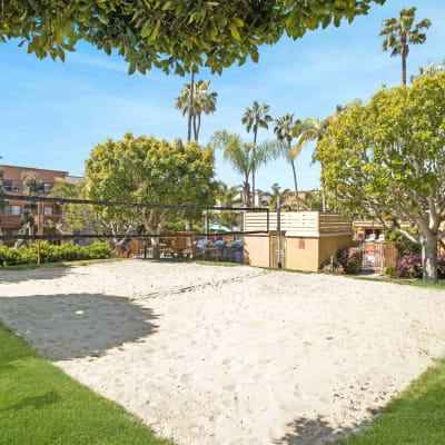 Sandy volleyball court at Allina La Jolla in San Diego, California