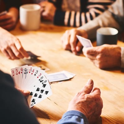 Poker game  at Cedarview Gracious Retirement Living in Woodstock, Ontario
