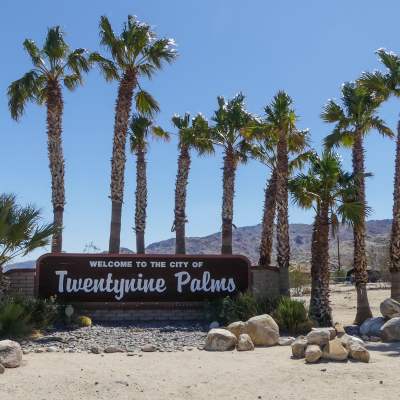 downtown Twentynine Palms at Shadow Mountain in Twentynine Palms, California