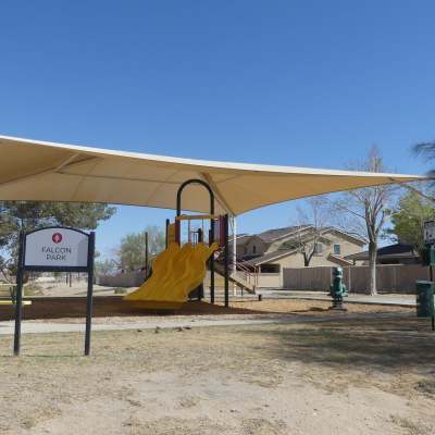 a playground at Shadow Mountain in Twentynine Palms, California