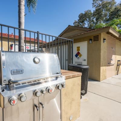 A grill for resident use at Lofgren Terrace in Chula Vista, California