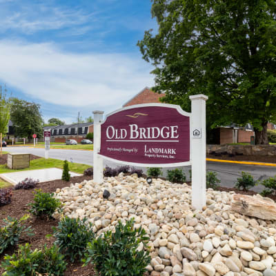 Signage outside at Old Bridge Apartments in Richmond, Virginia