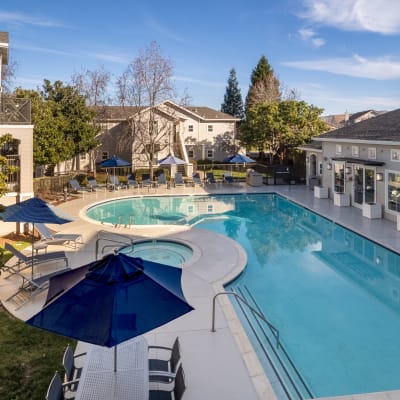 Large swimming pool at The Kensington in Pleasanton, California