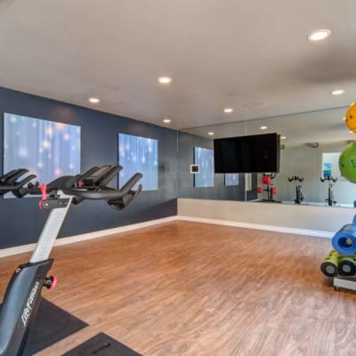 Resident fitness center at The Emery at Terra Nova in Chula Vista, California