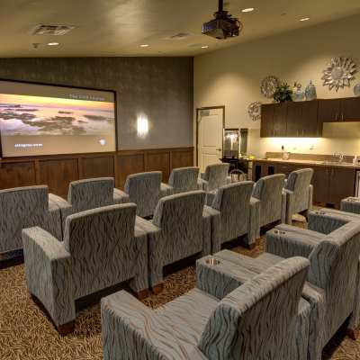 Community theatre of Mt Bachelor Assisted Living and Memory Care in Bend, Oregon