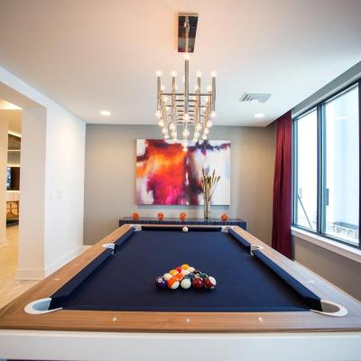 Billiards table in the clubhouse at The Dartmouth North Hills in Raleigh, North Carolina