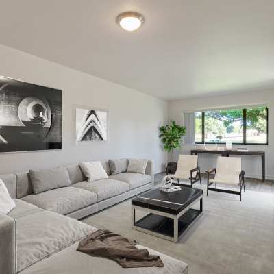 A living room at Miramar Townhomes in San Diego, California