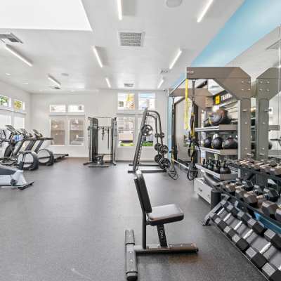 Fitness center with free-weights Arioso in Cupertino, California