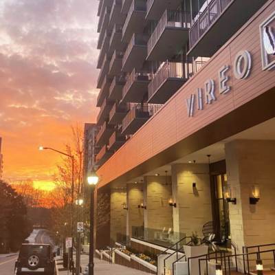 Exterior of Vireo in Atlanta, Georgia at sunset