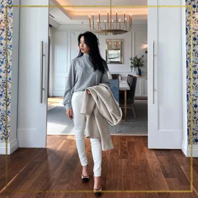 Resident heading out from her apartment at Gentry in Atlanta, Georgia