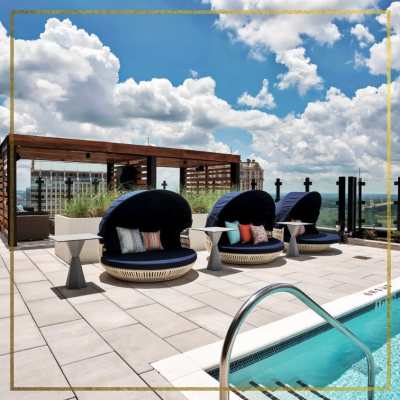 Poolside lounge at Gentry in Atlanta, Georgia