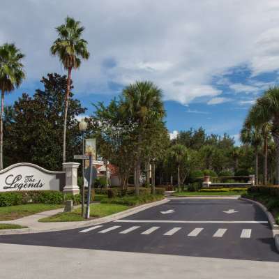 Community entrance gate at The Legends At ChampionsGate in ChampionsGate, Florida