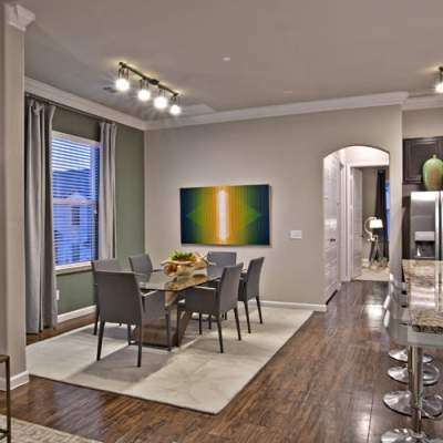Dining room in apartment at Century Stone Hill North, Pflugerville, Texas