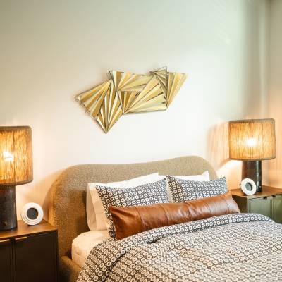 styled bedroom at Channel House in Raleigh, North Carolina