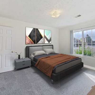 Ladies with swim caps on at pool's edge ready for their morning exercise at Gallery Place Apartments in Jackson, Michigan