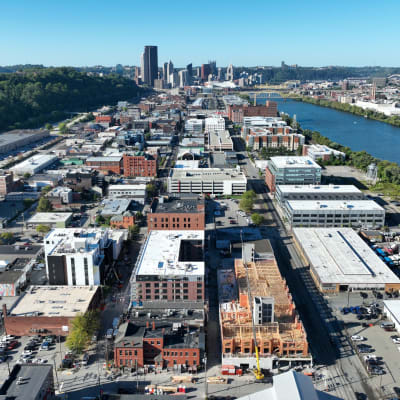 Resident out in the neighbourhood at The Maxx and The Alexandra in Pittsburgh, Pennsylvania