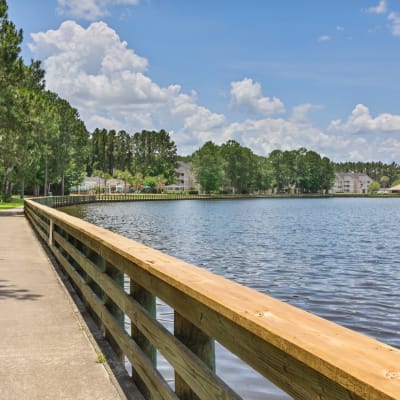 lakeside walking path at The Retreat at Grande Lake, Brunswick, Georgia