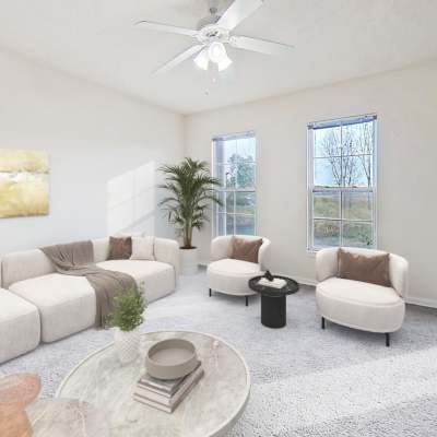 Ladies with swim caps on at pool's edge ready for their morning exercise at Beaumont in East Lansing, Michigan