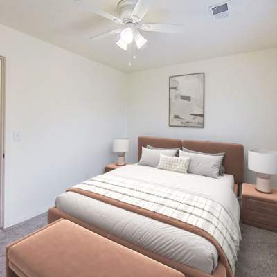 Ladies with swim caps on at pool's edge ready for their morning exercise at Legacy Parke Apartments in Charlotte, Michigan