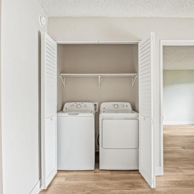 In-home laundry in select available apartment homes at The Landing at Channel Islands in Oxnard, California