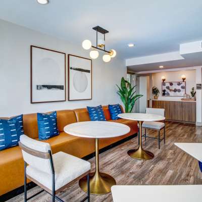 Resident lounge at Skyline Terrace Apartments in Burlingame, California