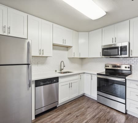 Renovated Kitchen at Tower Apartment Homes in Alameda, California