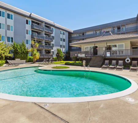 refreshing pool at Tower Apartment Homes in Alameda, California