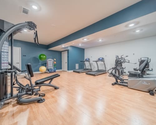 24-hour fitness center at Harmony Place in Charlotte, North Carolina